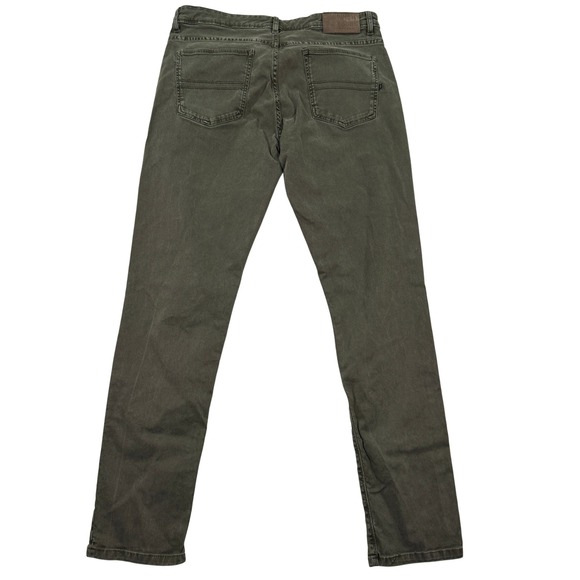 BOGGI MILANO Mens 33x30 Slim Khaki Green Slim Fit Stretch Cotton Pants Stretch - Picture 2 of 11